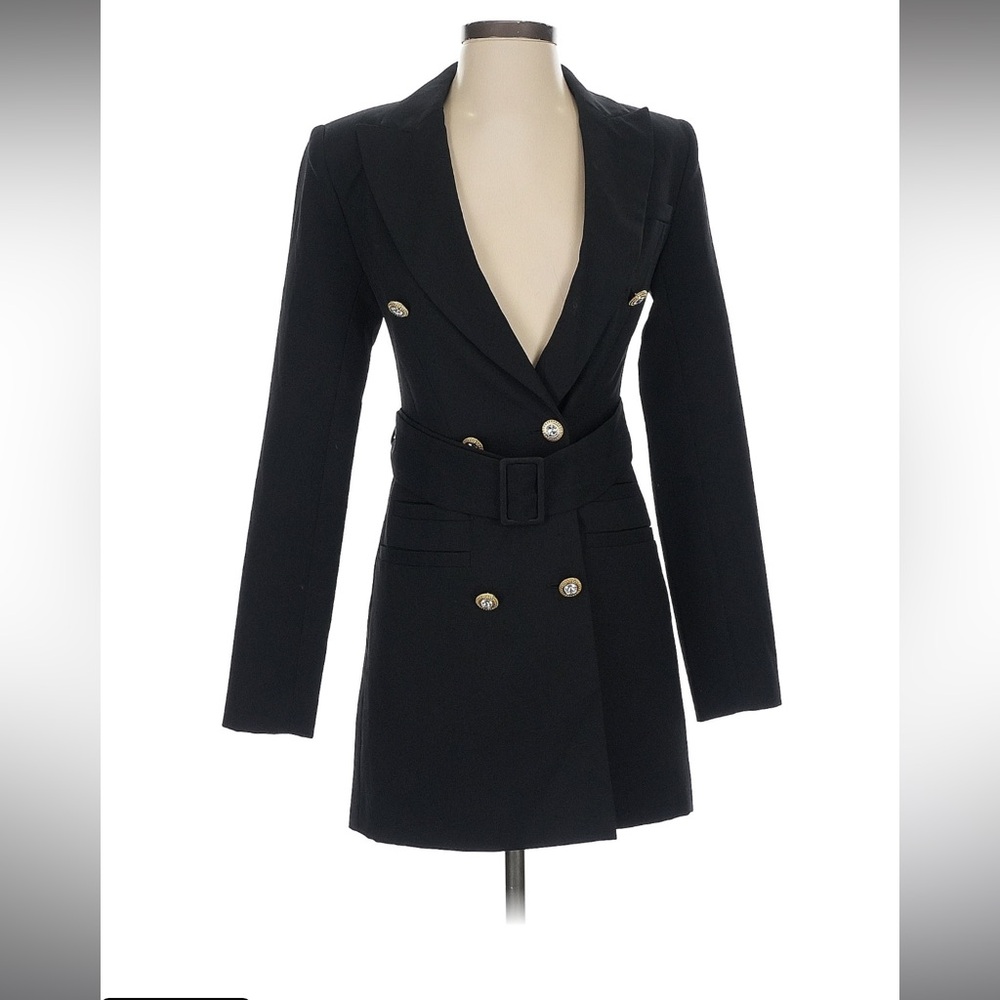 Elegant Alice McCall Black Double-Breasted Women's Coat 0